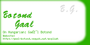 botond gaal business card